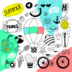 Set of summer doodle.