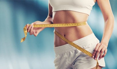 Woman and measure.
