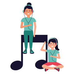 people listening music