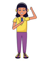 people listening music