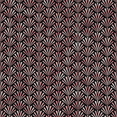 Art Deco Seamless Pattern - Repeating metallic pattern design with art deco motif