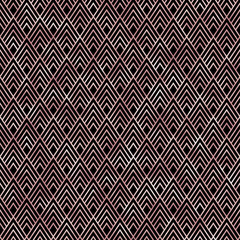 Art Deco Seamless Pattern - Repeating metallic pattern design with art deco motif