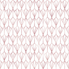 Art Deco Seamless Pattern - Repeating metallic pattern design with art deco motif