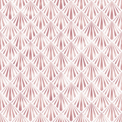 Art Deco Seamless Pattern - Repeating metallic pattern design with art deco motif
