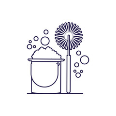 Isolated cleaning bucket and mop design