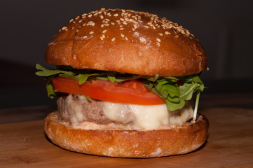 The fresh tasty burger. BBQ