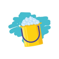 Isolated cleaning bucket with foam design