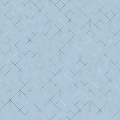 Art Deco Seamless Pattern - Repeating metallic pattern design with art deco motif