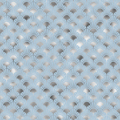 Obraz premium Art Deco Seamless Pattern - Repeating metallic pattern design with art deco motif