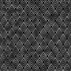 Art Deco Seamless Pattern - Repeating metallic pattern design with art deco motif