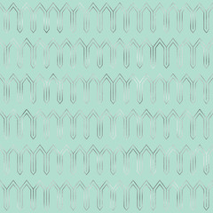 Art Deco Seamless Pattern - Repeating metallic pattern design with art deco motif