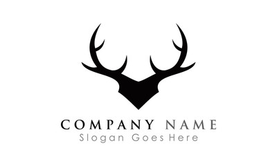 Fototapeta premium deer horn logo vector