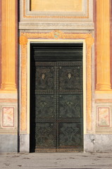 Fototapeta na wymiar Squared baroque front door