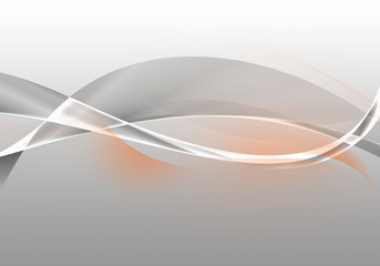 Naklejka premium Abstract grey and orange background waves. Bright abstract background.