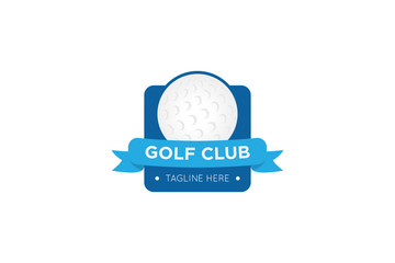 golf logo, icon and badge vector illustration design template