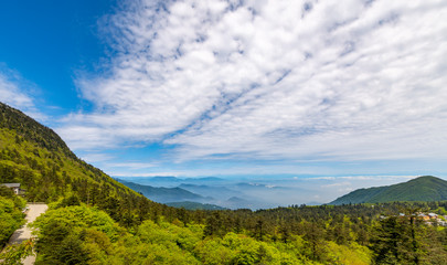 The Natural Scenery of Emei Mountain Leidong Ping in Sichuan Province, China