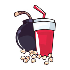 soda boom popcorn boom comic pop art