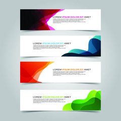 Naklejka premium Vector abstract design banner web template