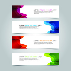 Vector abstract design banner web template