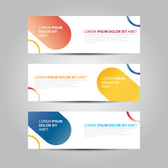 Vector abstract design banner web template