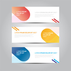 Vector abstract design banner web template