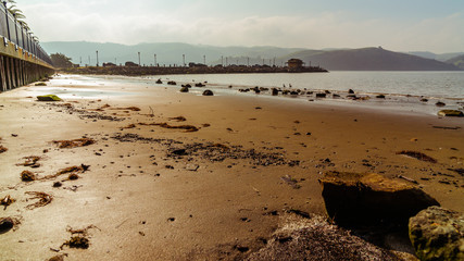 Fototapeta na wymiar Sandy Beach in Benicia California in North Bay Area