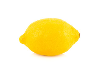 whole fresh lemon on white background