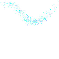 Blue, cyan, turquoise glitter stars confetti