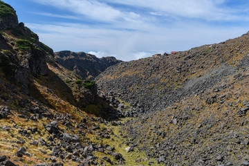 Fototapeta na wymiar 鳥海山の頂上付近の風景