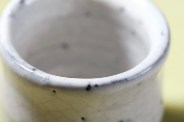 Japanese earth ware sake cup