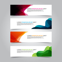 Naklejka premium Vector abstract design banner web template