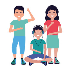 people listening music