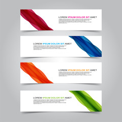 Naklejka premium Vector abstract design banner web template
