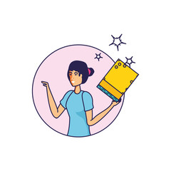 Isolated cleaning bucket with foam design