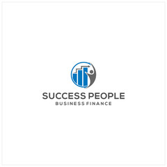 people success finance logo illustration vector icon download