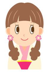 浴衣を着た女性