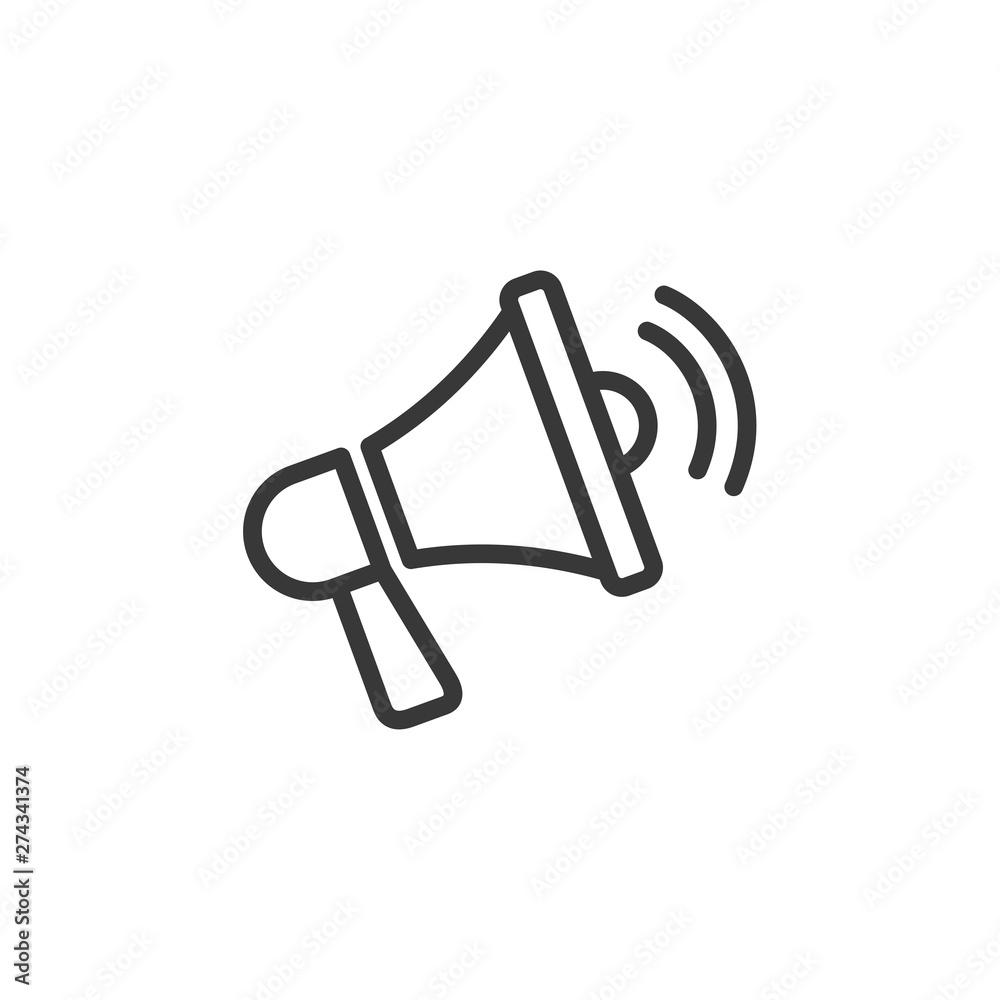 Leinwandbilder megaphone speaker icon template black color editable. loudspeaker symbol flat vector sign isolated o