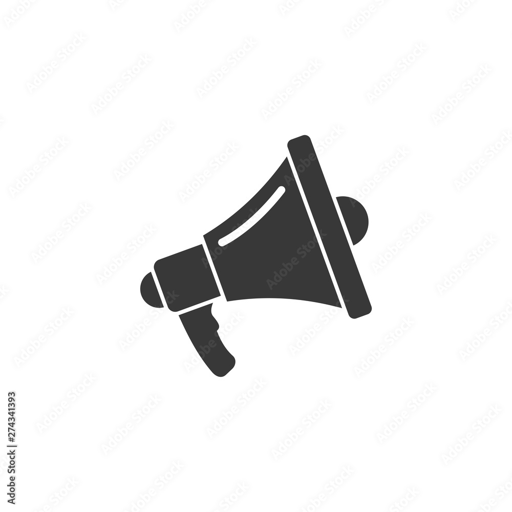 Leinwandbilder megaphone speaker icon template black color editable. loudspeaker symbol flat vector sign isolated o