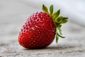 strawberry on brick background