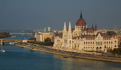 Fototapeta na wymiar Hungarian Parliament panorama Budapest Hungary