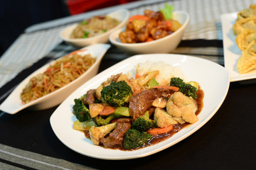 Chinese cuisine, setup nicely on table ready to serve