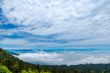 The Natural Scenery of Emei Mountain Leidong Ping in Sichuan Province, China