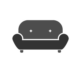 Creative design of sofa icon