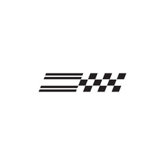 Finish flag banner icon logo design