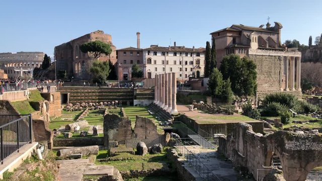 View of old city of Roma, Italy