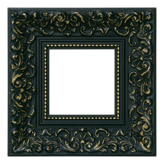 vintage square frame white background dark bronze