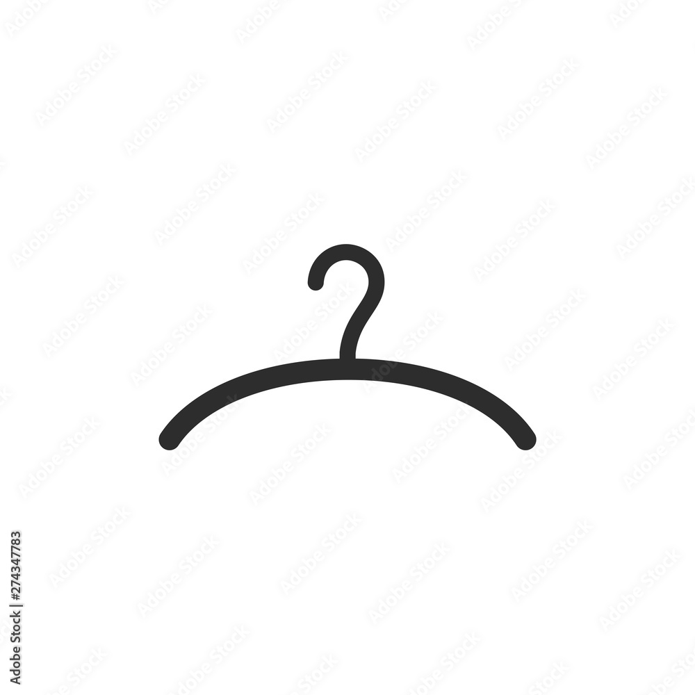Aufkleber clothes hanger icon template black color editable. clothes hanger symbol flat vector sign isolated o