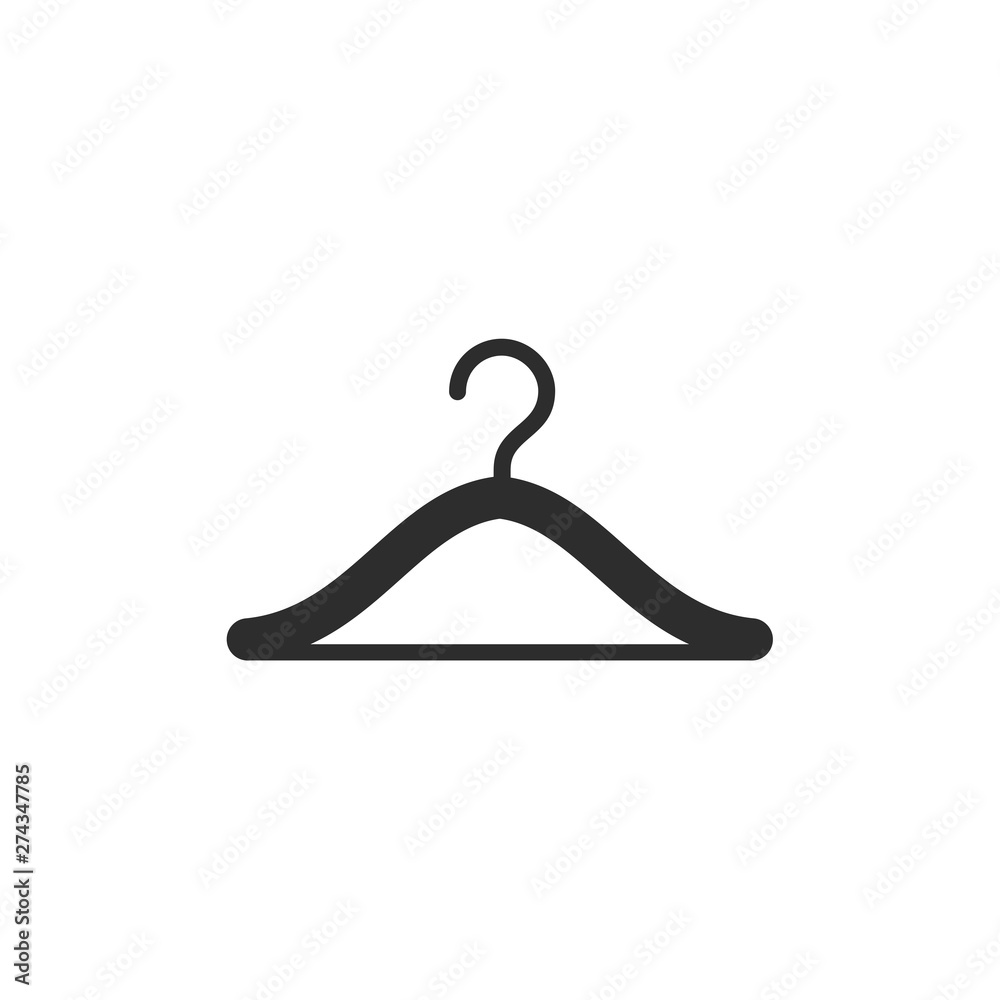 Poster clothes hanger icon template black color editable. clothes hanger symbol flat vector sign isolated o
