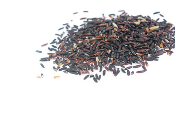 red rice isolated on white