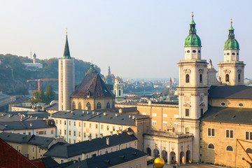 Fototapeta premium A view along of the city of SALZBURG, AUSTRIA